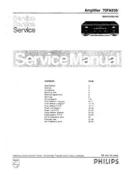 Philips fa-930 service manual PDF
